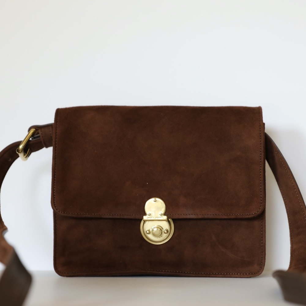 NO LONGER SELLING - Ralph Lauren Brown Suede Bag